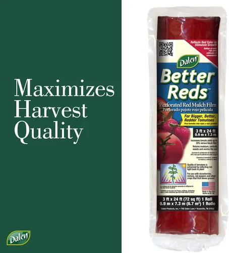 Vista 2 de Dalen Better Reds - Película perforada de mantillo rojo que estimula el crecimiento temprano de las plantas y maximiza la calidad de la cosecha