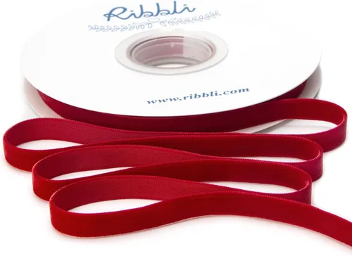 Vista 9 de Ribbli 4 rollos de cinta de terciopelo, 3/8 pulgadas 5 yardas cada rollo, cinta de Navidad para envolver regalos, decoración del árbol de Navidad