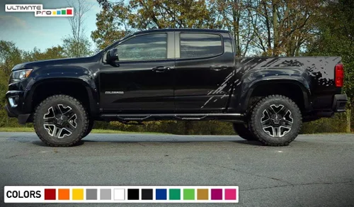 Vista 3 de Adhesivo adhesivo de vinilo para cama de lodo compatible con Chevrolet Colorado 2015-2022 (2605) (negro)