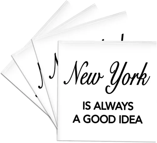 3dRose Posavasos para azulejos de cerámica, New York is Always a Good idea, juego de 4 (CST_163815_3)