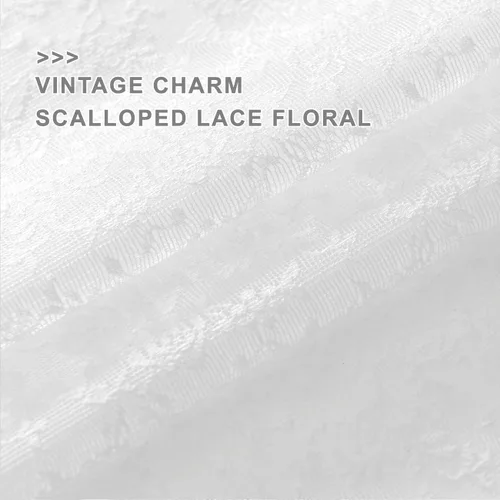 Vista 7 de FINECITY Cortinas de encaje de 36 pulgadas de largo - Cortinas de cocina de encaje blanco con patrón floral de rosas campestres, cortinas de encaje