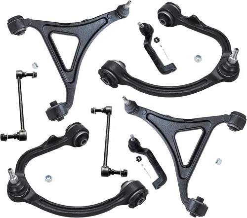 Vista 303 de Detroit Axle - Kit de brazos de control delanteros 2WD de 8 piezas para Ford F-150 Lincoln Mark LT 05-08, 4 brazos de control superior e inferior