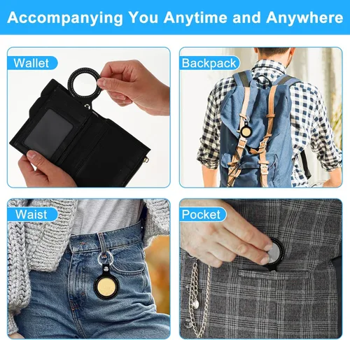 Vista 4 de Gjinxi Llavero de cuero para monedas AA, cuarto y almacenamiento de monedas de la suerte