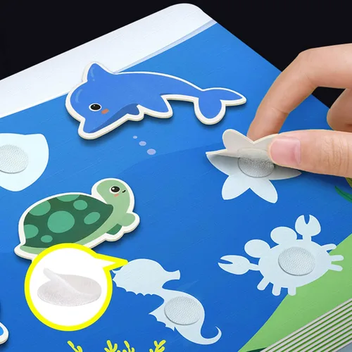 Vista 5 de WXBOOM Puntos autoadhesivos, 1400 unidades (700 pares) de 0.79 pulgadas de diámetro, puntos blancos de gancho y bucle con parte trasera adhesiva