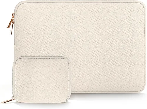 ARVOK Funda para laptop de 13 13.3 y 14 pulgadas para MacBook Air de 13 pulgadas, MacBook Pro de 13 pulgadas, MacBook Pro 14/MacBook Neo de 13 Blanco