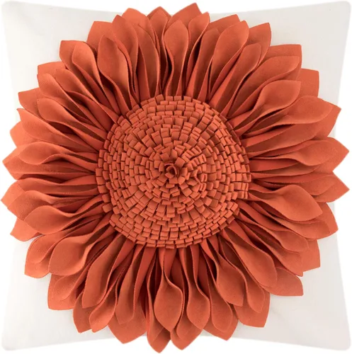 Vista 10 de OiseauVoler Fundas de almohada hechas a mano de 18 x 18 pulgadas, fundas de cojín de girasol 3D azules, fundas de almohada decorativas para sofá