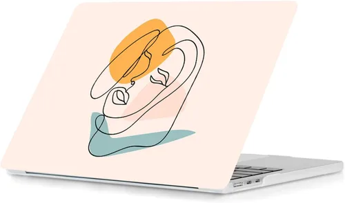 Vista 24 de Carcasa para laptop compatible con MacBook Pro de 14 pulgadas, modelo A2918, A2992, A2779, A2442, M3, M2, M1, versión 2021-2023, funda protectora