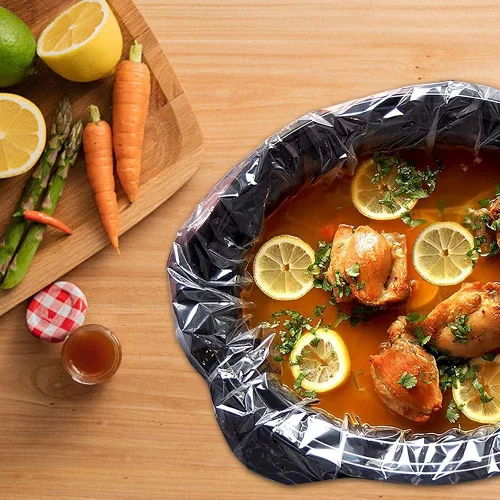 Vista 3 de Bolsas de cocina desechables sin BPA para olla de cocción lenta, para ollas ovaladas o redondas, tamaño grande de 13 x 21 pulgadas, se adapta de 3 a