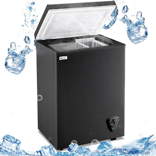 Vista 11 de WANAI - Congelador compacto de 2.2 pies cúbicos con 2 cestas extraíbles, mini congelador profundo ajustable 7 termostato con puerta superior abierta