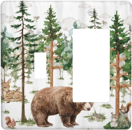 Vista 83 de Cubiertas de Placas de Pared Dúplex Individual con Sol Minimalista Moderno de Palabras Inspiradoras Abstractas Boho, Cubierta de Interruptor de Luz