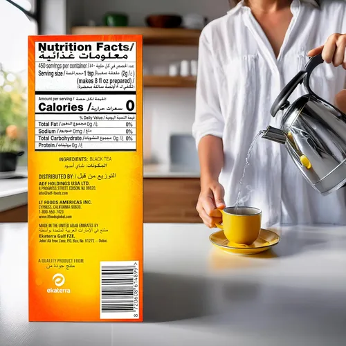 Vista 2 de Lipton Yellow Label International Blend Té premium Té negro Sabor rico para Chai tradicional Té suelto 31.75 oz (paquete de 1)