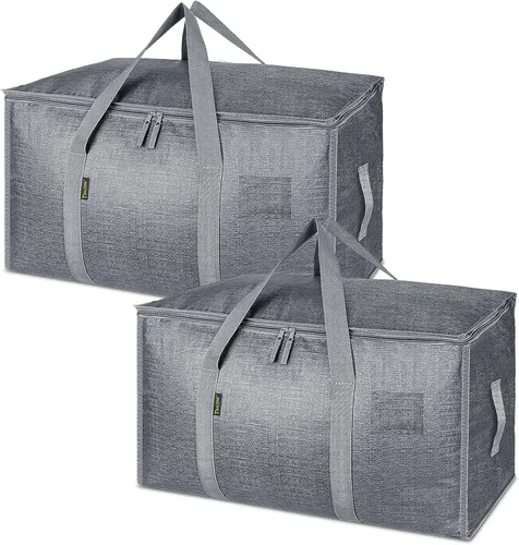 Vista 45 de BALEINE Paquete de 2 bolsas de mudanza de gran tamaño con asas reforzadas, bolsa de almacenamiento resistente para ropa, suministros de mudanza