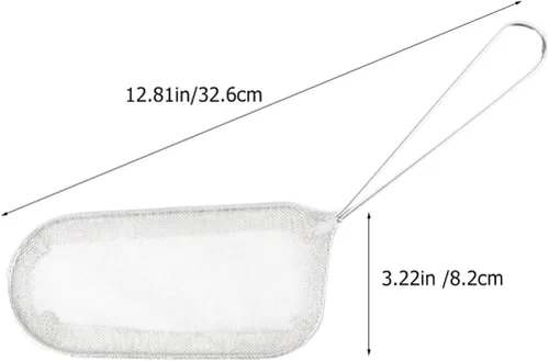 Vista 5 de Colador de acero inoxidable para freír cesta de cocina Cesta frita Colador Cesta para freír Cesta de comida de mango largo Cesta de freír