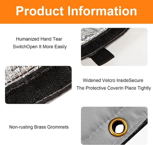 Vista 3 de Cubierta de bomba de cabeza de pozo y prevención de reflujo gris de 16 x 20 pulgadas, protege de la nieve severa y el sol intenso