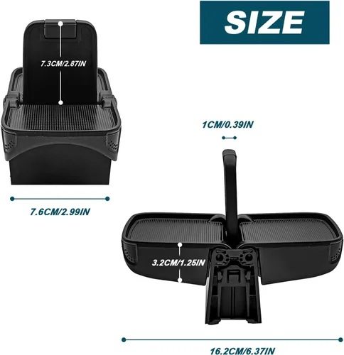 Vista 2 de 1 soporte para vasos compatible con Honda HRV HR-V 2018 2017 2016, repuesto para número de pieza 77230-T7W-A02ZA (negro)