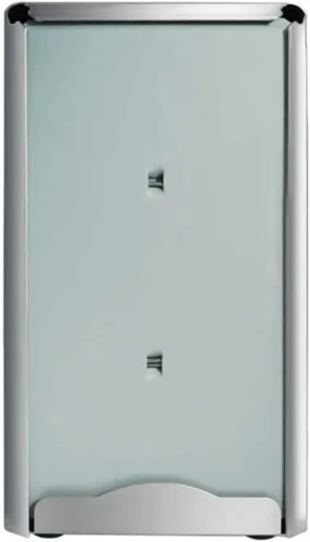 Vista 4 de TrueCraftware - Juego de 2 dispensadores de servilletas de acero inoxidable de doble cara con acabado pulido de 3-3/4 x 4-1/2 x 7-1/2 pulgadas