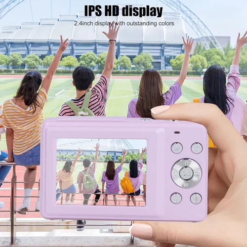 Vista 2 de Cámara digital, FHD 1080P 44MP cámara de enfoque automático para vlogging con pantalla IPS HD de 2.5 pulgadas, zoom digital 16X, cámara compacta