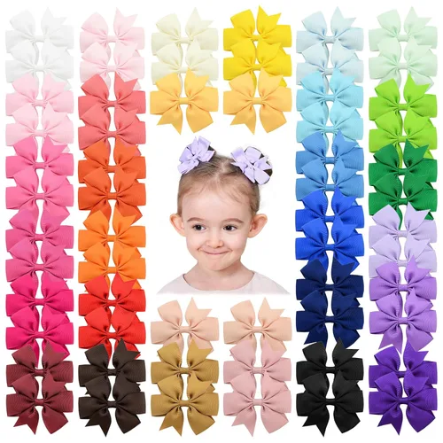 Vista 11 de YHXX YLEN 20 lazos para el cabello de 3 pulgadas para niñas, cinta grosgrain, clips navideños para el cabello con clip de cocodrilo, accesorio