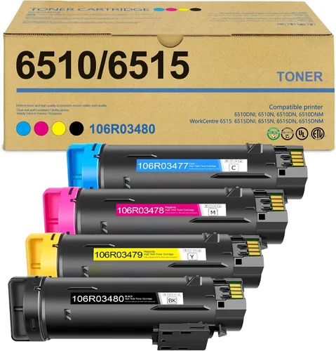 Phaser 6510 WorkCentre 6515 - Juego de cartuchos de tóner de alto rendimiento 106R03480 106R03477 106R03478 106R03479 Reemplazo de tóner para