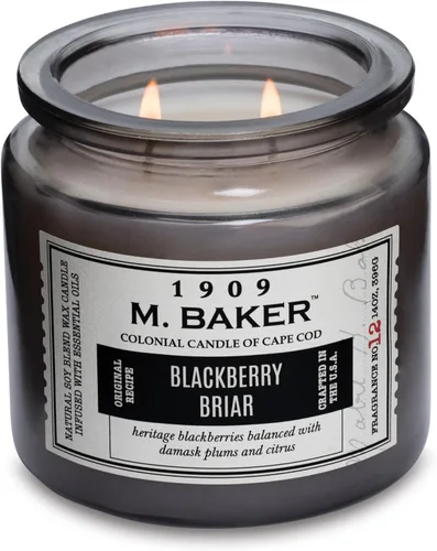 Vista 18 de Colonial Candle Vela perfumada en tarro de Té Negro Flora Vela de cera de mezcla de soja natural de 2 mechas para el hogar Vela relajante