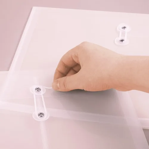 Vista 6 de BAZIC Products Sobres de plástico con cierre de cuerda, sobres de polietileno transparente con 1 diseño de carga superior y 1 diseño de carga