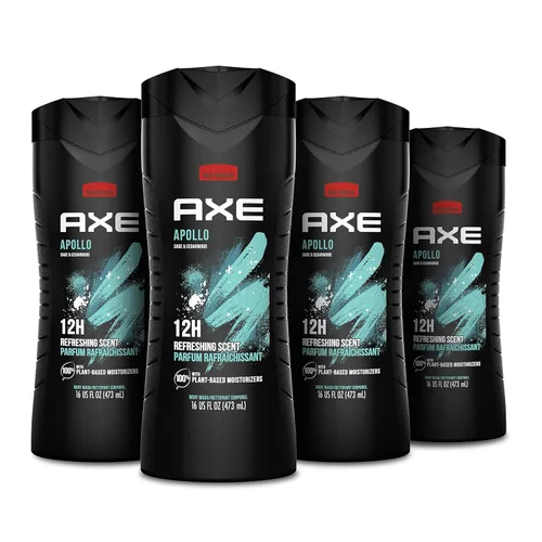 Vista 11 de AXE Phoenix - Gel de ducha para hombre, aroma refrescante de 12 horas, menta triturada y romero, con humectantes 100% de origen vegetal, 16 onzas, 4