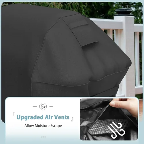 Vista 4 de SHINESTAR Cubierta de parrilla de 48 pulgadas para Weber Spirit II serie 200, 600D resistente al agua, cubiertas de barbacoa de gas para parrilla al