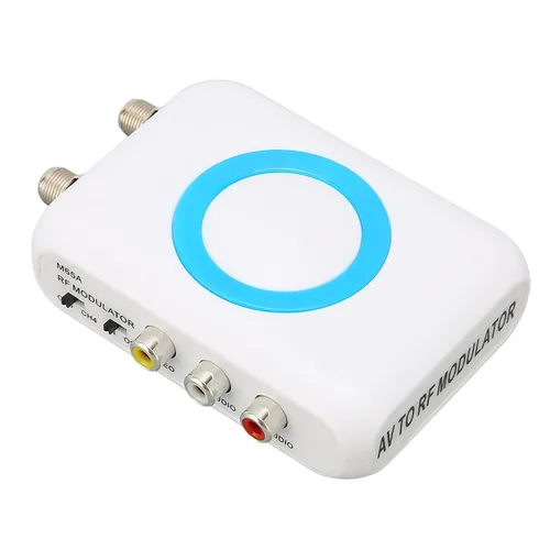 Modulador RF M65A NTSC Convertidor coaxial para Fire Stick PS3 DVD VCR - Demodulador VHF con cable de salida AV para TV Box