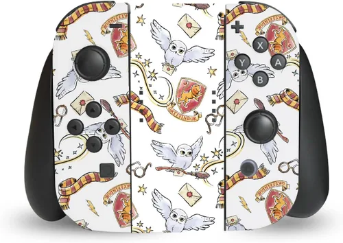 Vista 5 de Head Case Designs Calcomanía de vinilo con licencia oficial de Harry Potter Hedwig Owl para videojuegos, compatible con consola Nintendo Switch