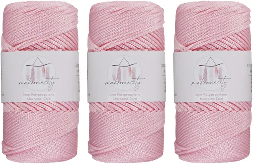 Vista 10 de Makromecity, Cordón de macramé de poliéster de 0.079 in x 125 yardas (375 pies) de 0.079 pulgadas, cuerda de polipropileno para macramé, para colgar