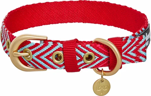 Vista 12 de Blueberry Pet - Collar ajustable para perro con forma de diamantes tribales del sudoeste en francés rosa con hebilla de metal, cuello 9-12.5