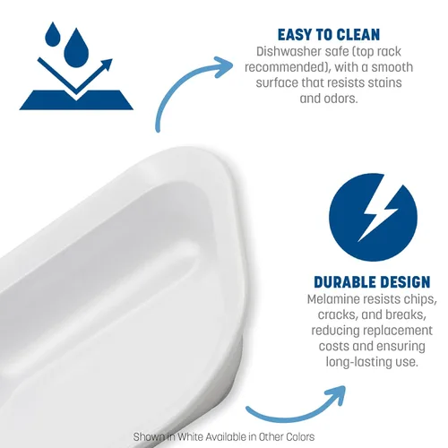Vista 3 de Carlisle FoodService Products Plato rectangular de plástico para panadero, para el hogar y el restaurante, melamina, 28 onzas, bronceado