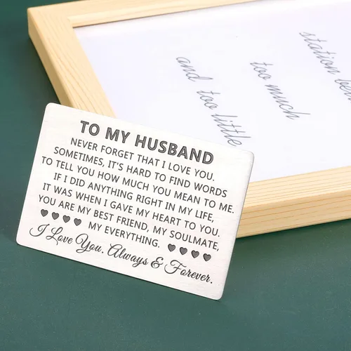 Vista 3 de Tarjeta de regalo para hombres y parejas, San Valentín, cumpleaños, aniversario, Navidad, regalo de esposa, mujer, novia, novio, prometido, boda