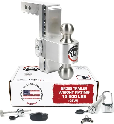 Vista 11 de Weigh Safe Soporte de bola de enganche de remolque ajustable, enganche de caída ajustable de 6 pulgadas para receptor de 2 pulgadas con 2 piezas