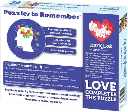 Vista 6 de Springbok Puzzle to Remember - Actividad de Alzheimer y Demencia - Rompecabezas de 36 piezas The Malt Shop - Hecho en Estados Unidos