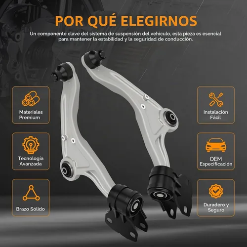 Vista 4 de BRTEC Brazos de Control Inferiores Frontales con Junta Esférica Compatibles con Ford Fusion 2013-2017, Lincoln MKZ 2013-2018