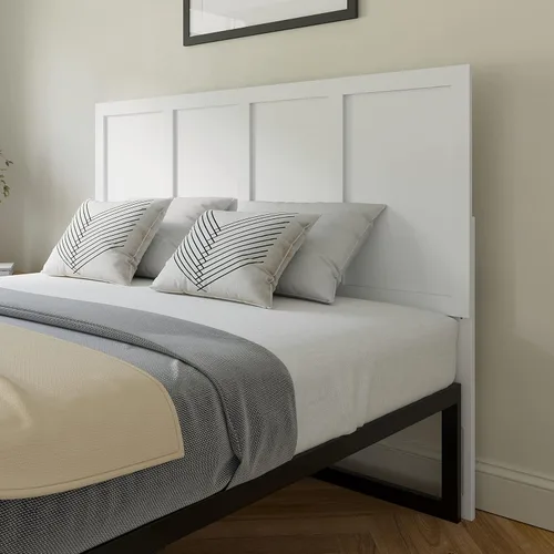 Vista 15 de Flash Furniture Oliver Cabecera de madera tamaño individual, cabecera de dos paneles en color marrón oscuro