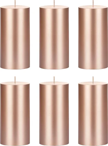 Vista 13 de Mega Candles 1 vela de pilar negra sólida sin perfume, vertida a mano, vela de cera de alta calidad de 3 x 6 pulgadas, decoración del hogar, spas