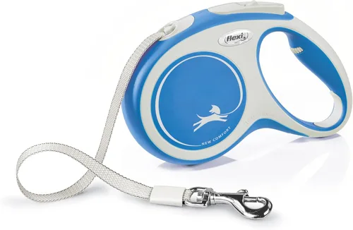 Vista 11 de FLEXI Nuevas Correas Retractiles de Cinta Cómoda para Perros Pequeños de Hasta 26 libras – 10 pies, Azul Correa para Mascotas sin Enredos