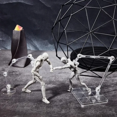 Vista 6 de FINGERINSPIRE 8 Pcs Action Figure Stand Assembly Action Figure Display Holder Base Doll Model Support Stand for 6 inch Action Figures or Effects