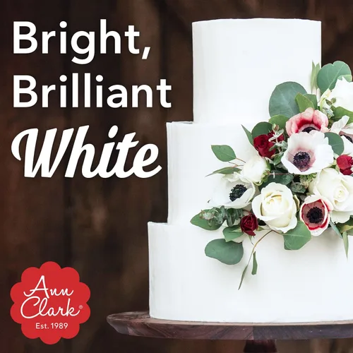 Vista 4 de Ann Clark Bright White Gel colorante para alimentos, extra grande, 13.5 onzas, grado profesional, fabricado en Estados Unidos