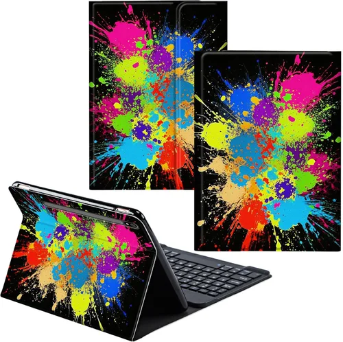Vista 31 de Para Samsung Galaxy Tab S6 Lite Funda 2022/2020 Teclado Inalámbrico Desmontable Y Cubierta De Soporte De Cuero PU Funda Protectora Para Samsung