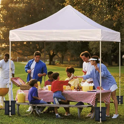 Vista 6 de Bolsas de peso para toldo (120 libras) para tienda de campaña desplegable, pesas resistentes 1680D para patas - Juego de 4