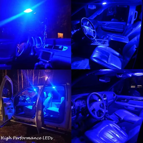 Vista 5 de Alla Lighting Bombillas LED de festón 578 211-2 212-2 de 1.614 in/1.654 in, 10000K azul CAN-Bus interior, mapa, maletero, luces de cortesía