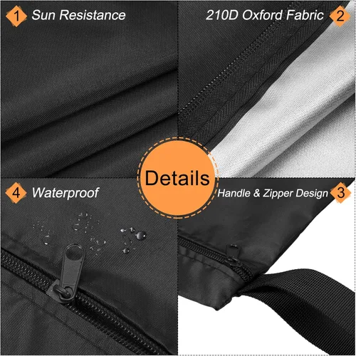 Vista 4 de uxcell Bolsa de viaje para lavandería, 32 x 24 pulgadas, Oxford para ropa sucia con cremallera con asa, impermeable, reutilizable, lavable, bolsa