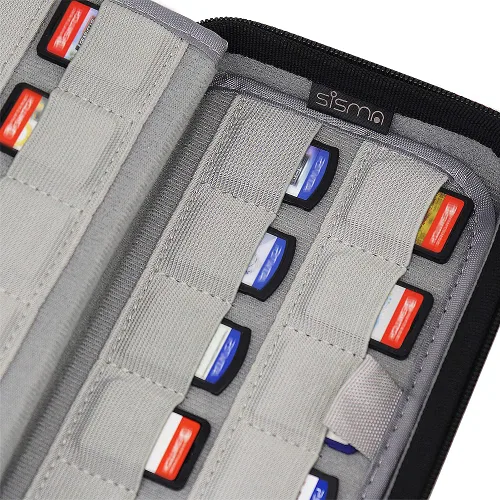 Vista 8 de sisma 80 Switch Game Holder Storage Case Compatible with Nintendo Switch Game Cards or SD Cards, Game Cartridges Organizer Hard Shell Travel