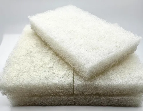 Vista 7 de Limpiador de baño con mango de 6 piezas, cepillo de esponja de limpieza resistente, almohadillas de limpieza para baño, blanco, antiarañazos, quitar