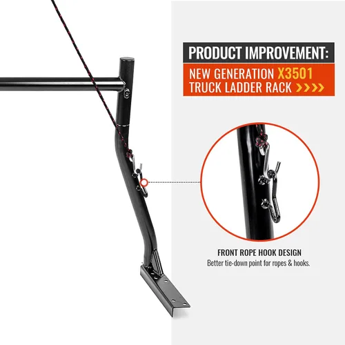 Vista 4 de AA-Racks Juego de dos barras laterales extensibles de acero para camioneta sin perforación con diseño único para montaje de caja de herramientas