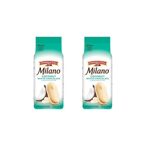 Vista 12 de Pepperidge Farm Milano - Galletas con sabor a coco y chocolate blanco, bolsa de 7 onzas