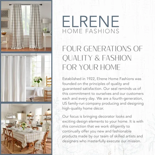 Vista 7 de Elrene Home Fashions Cameron - Cortinas de lino, 30 pulgadas de ancho x 24 pulgadas de largo cada una (juego de 2 niveles), gris